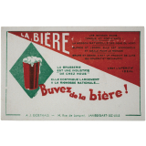 Buvard publicitaire. Buvez de la bière!