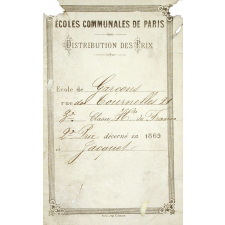 Ex-praemio . Ecoles communales de Paris.