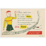 Buvard publicitaire. Presto. Train jouet. 
