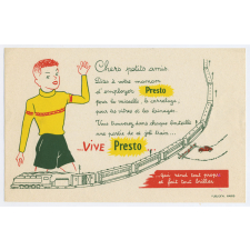 Buvard publicitaire. Presto. Train jouet. 