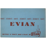 Buvard publicitaire. Evian.