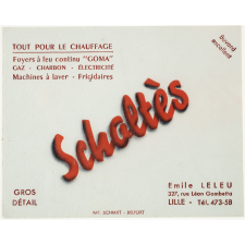 Buvard publicitaire. Scholtès.