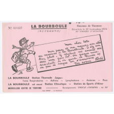 Buvard publicitaire. La Bourboule (Auvergne). Concours de vacances. 