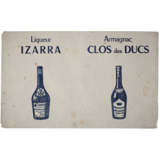 Buvard publicitaire. Liqueur Izarra. Armagnac Clos des Ducs.
