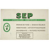 Buvard publicitaire. SEP - Spécialités horticoles.