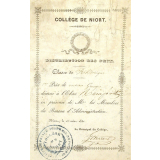 Ex-praemio . Collège de Niort.