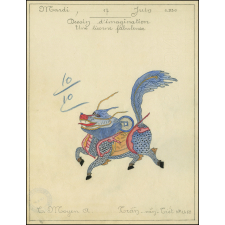 Cochinchine/Dessin d'imagination : une licorne fabuleuse.