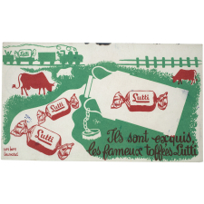 Buvard publicitaire. Ils sont exquis, les fameux toffées Lutti.