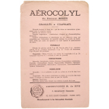 Buvard publicitaire. Aérocolyl du Docteur Moity.