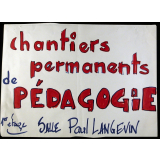 Chantiers permanents de pédagogie.