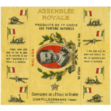 Papier d'emballage de bonbon à texte patriotique.