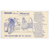 Buvard publicitaire. La revanche de la cigale. Germalyne.
