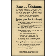 Imprimé publicitaire pour les bons de solidarité.