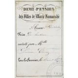 Ex-praemio . Demi-pension des Filles de Marie Immaculée.