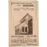 Buvard publicitaire. Ameublement Constantin.