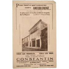 Buvard publicitaire. Ameublement Constantin.