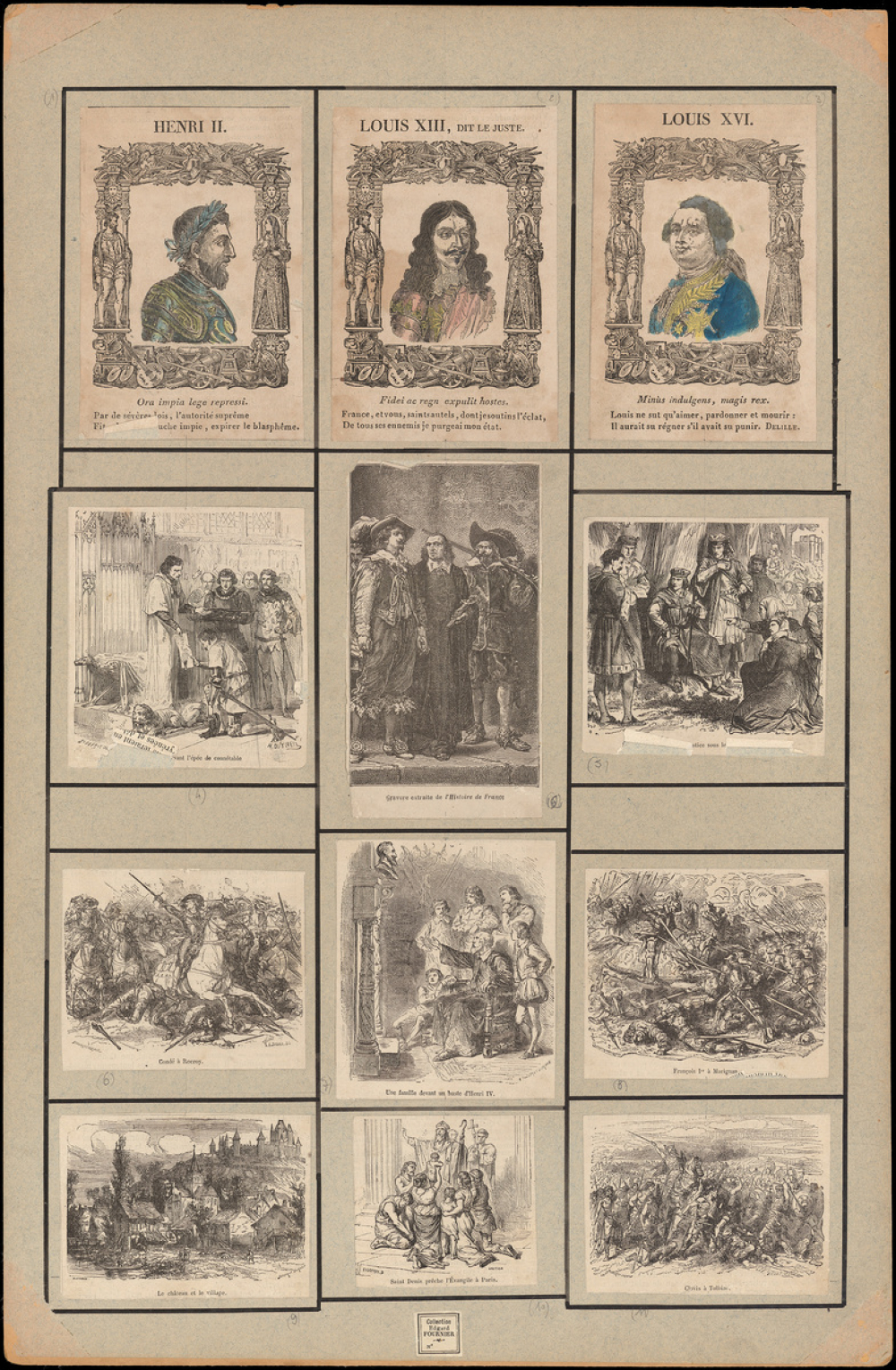 Portraits des rois de France. Henri II. Louis XIII. Louis XVI.