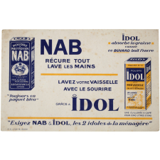 Buvard publicitaire. Exigez Nab & Idol, les 2 idoles de la ménagère.