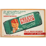 Buvard publicitaire. Presto-Boisson.