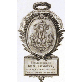 Bibliothèque de M. Lemoine, Avocat, et Instituteur de la jeune noblesse. Ex-Libris..
