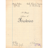 Cahier d'histoire.
