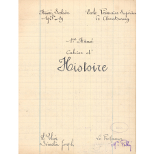 Cahier d'histoire.