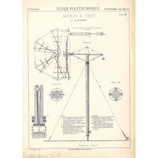 Moulin à vent de A. Durand. Ecole Polytechnique. Portefeuille des élèves.