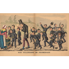 Nos collégiens en promenade.