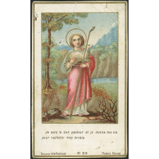 Image religieuse. Je suis le bon pasteur et je donne ma vie pour racheter mes brebis.