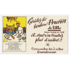 Buvard publicitaire. Le bon roi Dagobert. Bonbons Pruvost.