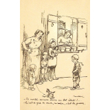 Te voilà encore dans un bel état !… - Qu'est ce que tu veux, m'man, c'est la guerre.