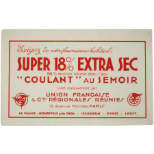 Buvard publicitaire. Super 18% extra sec.