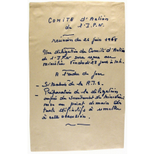 Comité d'Action de l'I.P.N. - Réunion du 26 juin 1968.
