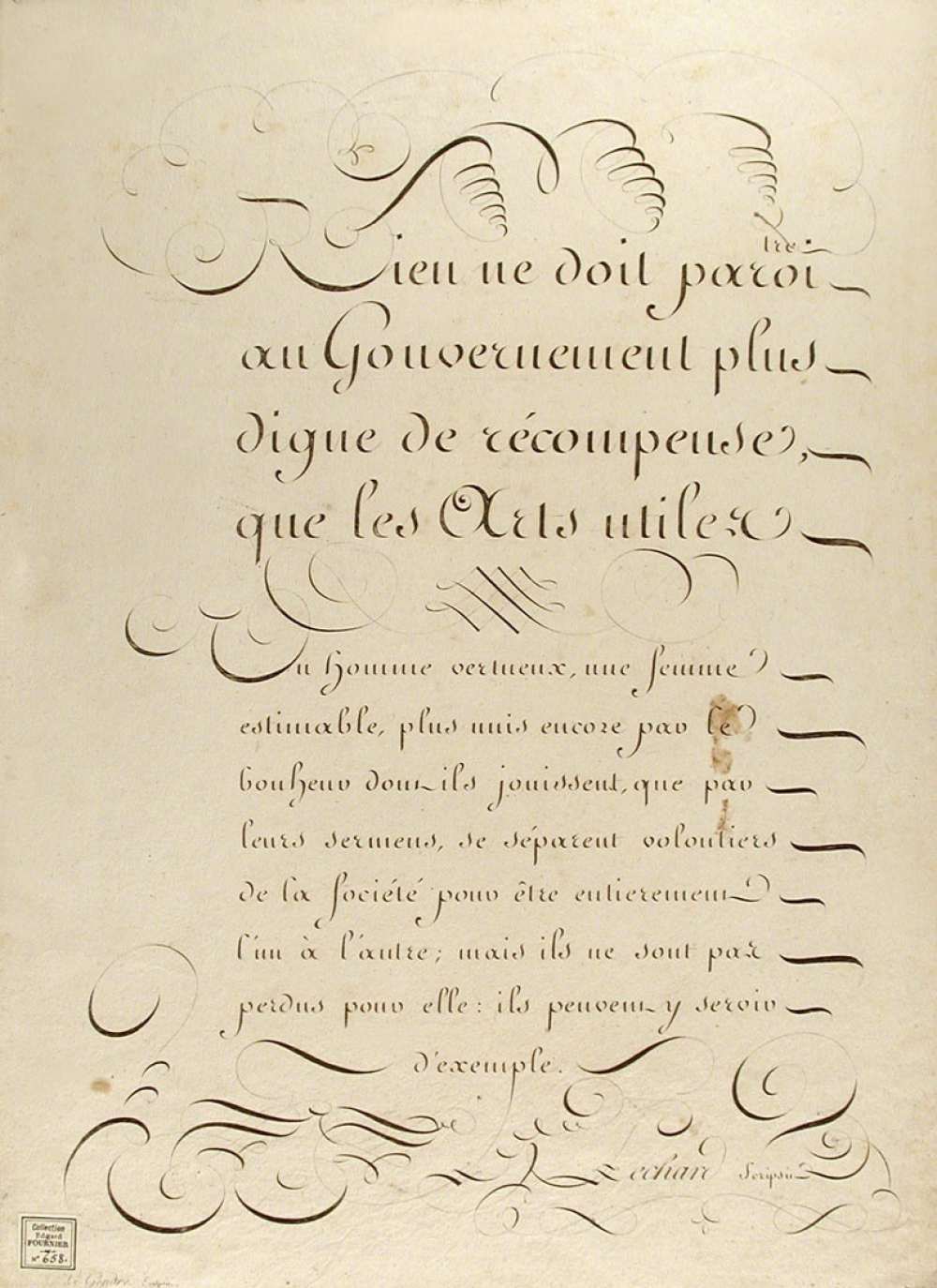 Modèle d'écriture. 