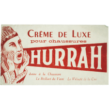 Buvard publicitaire. Crème de luxe pour chaussures Hurrah.