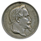 Médaille de prix aux Instituteurs de classes d'adultes à l'effigie de Napoléon III. 