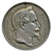 Médaille de prix aux Instituteurs de classes d'adultes à l'effigie de Napoléon III.