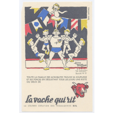 Buvard publicitaire. La vache qui rit. Acrobates.