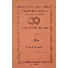 Ex-praemio . Pensionnat de la Providence St Bruno - Grenoble.