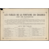 Les Fables de La Fontaine en énigmes.