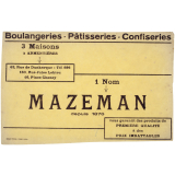 Buvard publicitaire. Mazeman. 