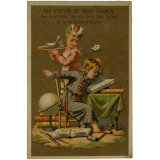 Carte réclame. Aux statues de Saint Jacques. Les mathématiques.