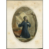 Image religieuse. La misère et les peines nous sanctifient.