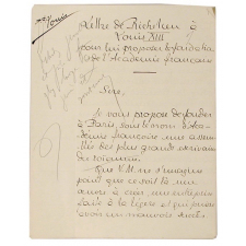 Lettre de Richelieu à Louis XIII sur la fondation de l'Académie.