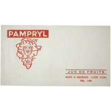 Buvard publicitaire. Jus de fruits Pampryl.