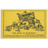 Buvard publicitaire. Les Fables de La Fontaine. Collection des Vignettes du Chocolat-Menier.