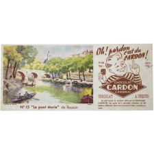 Buvard publicitaire. Chocolat Cardon. Le pont Marie. 
