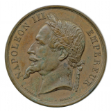 Médaille de l'École Impériale Gratuite de Dessin pour les Demoiselles à l'effigie de Napoléon III. 