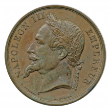 Médaille de l'École Impériale Gratuite de Dessin pour les Demoiselles à l'effigie de Napoléon III. 