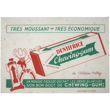 Buvard publicitaire. Dentifrice Chewing-gum de Christian Merry.